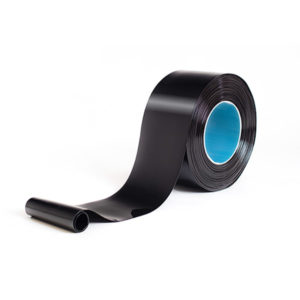 Black shiny roll of pvc strip curtain