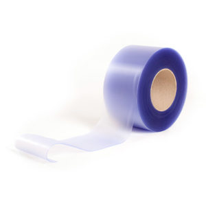 Frosted pale pvc strip in a roll