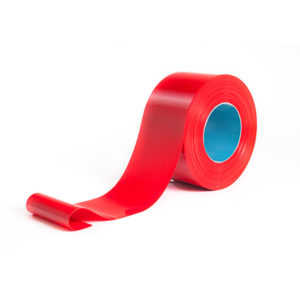 Roll of red pvc strip curtain