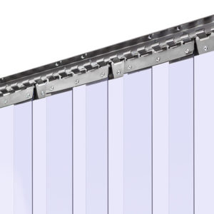 Replacement metal hanging strips for pvc strip curtains