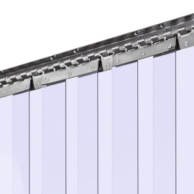 Replacement metal hanging strips for pvc strip curtains