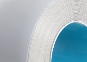 White roll of pvc curtain