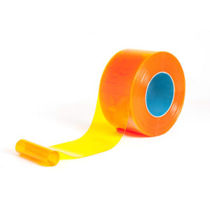 Roll of orange pvc strip curtain