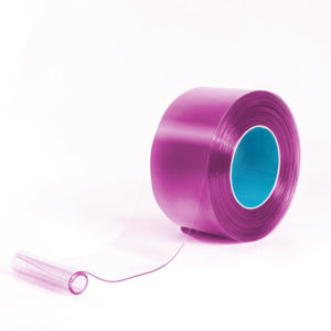 Pale pink anti microbial PVC strip curtain