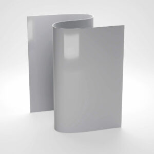 Strip of opaque grey pvc curtain