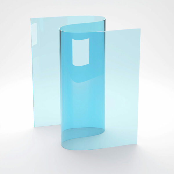 Pale blue polar pvc strip curtain